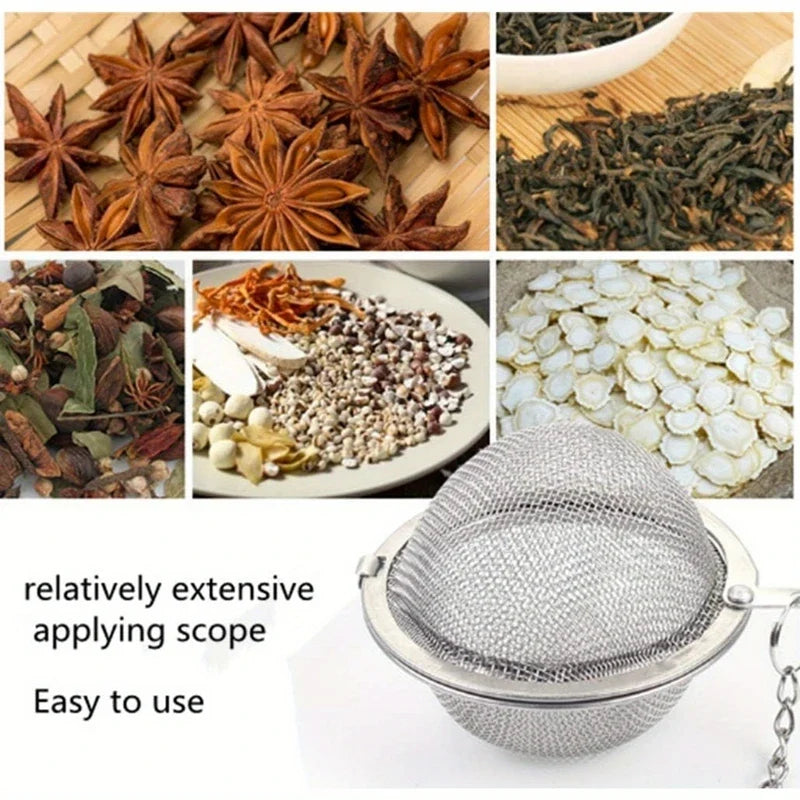 Stainless Steel Mesh Tea Ball Infuser & Spice Strainer Tea Ball Infuser Qme