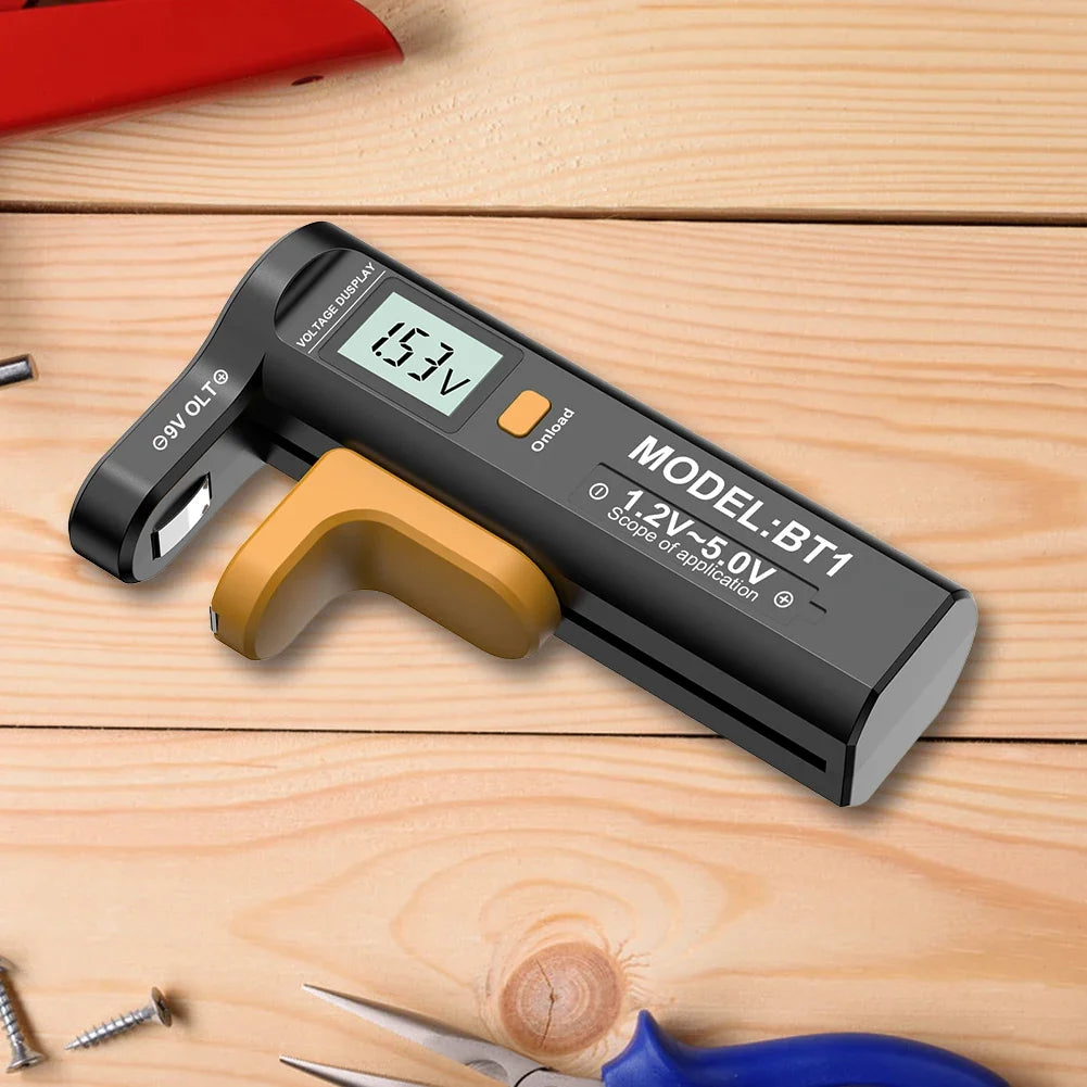 Digital Battery Tester – Volt & Capacity Checker AA AAA Button Cell Battery Tester Qme