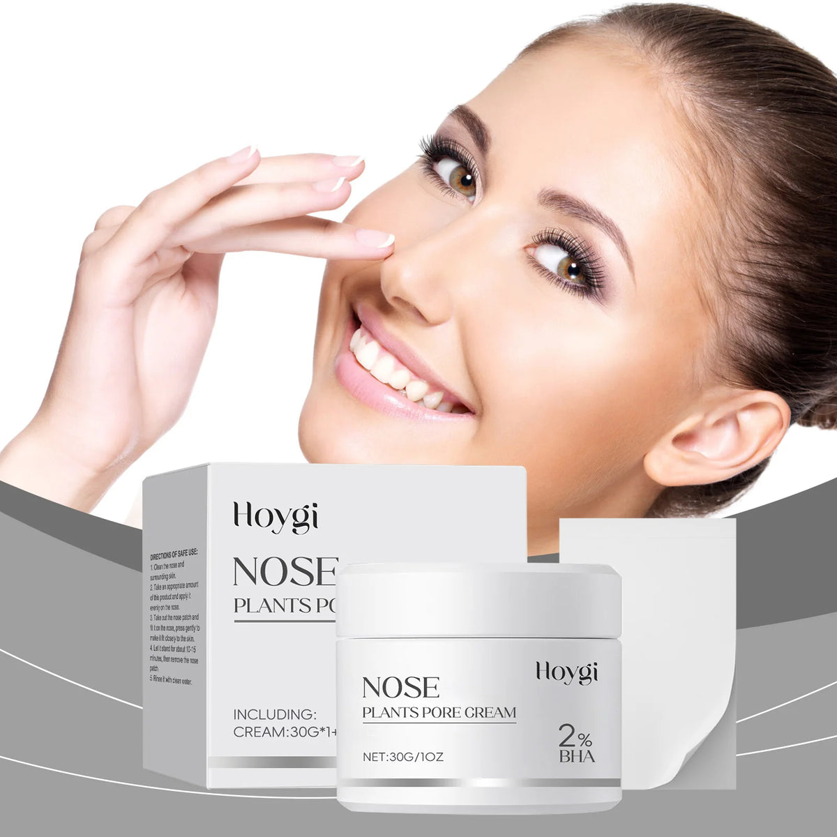 Hoygi 2% BHA Blackhead Remover Nose Mask & Pore Strip Kit Nose Pore Mask Kit Qst