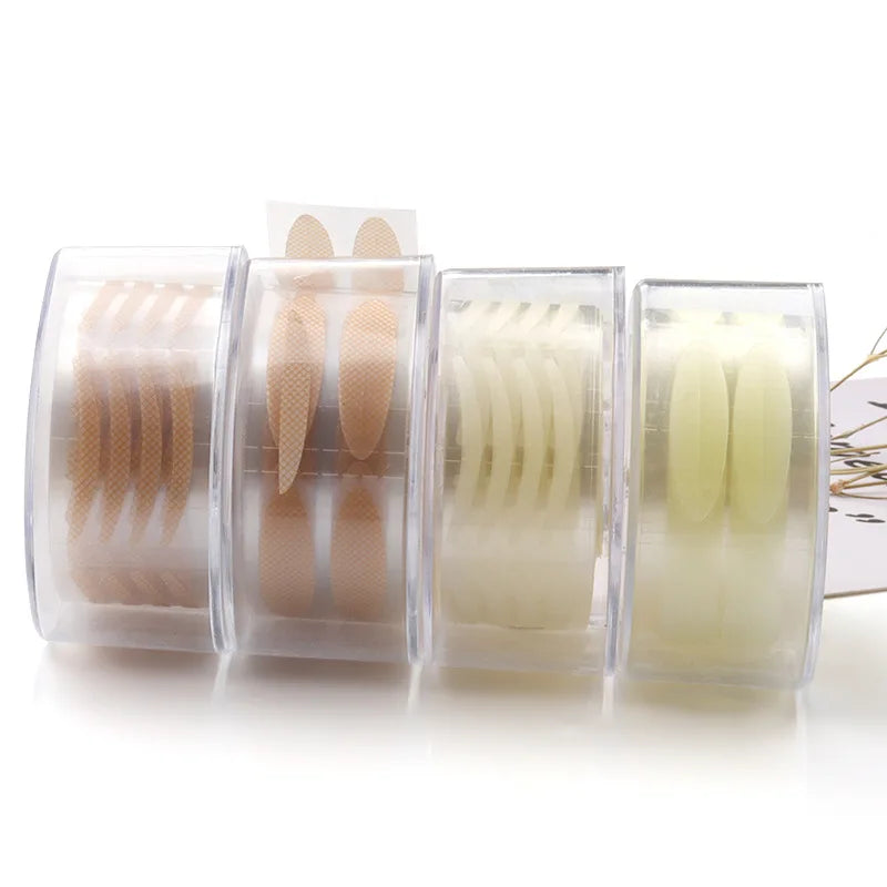 Double Fold Eyelid Tape Stickers – Clear & Beige S & L 600 Pcs Eyelid Tape Stickers Qme