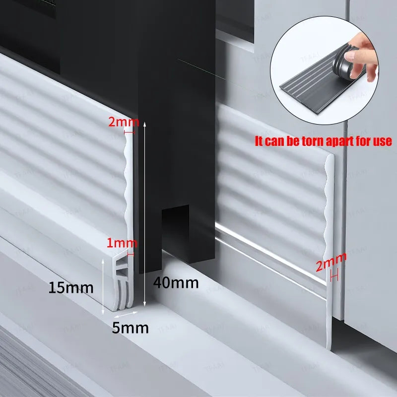 Self-Adhesive TPE Window Seal Strip – Windproof & Noise Reducing Window Weatherstrip Seal Qme White 2M 2Pcs