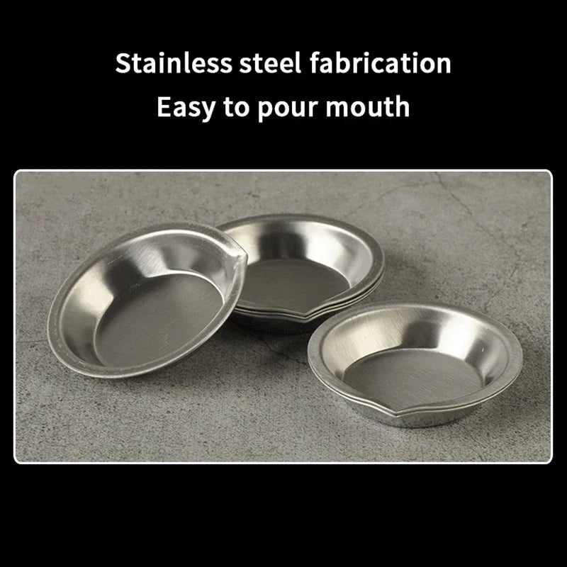 Stainless Steel Round Paint & Makeup Mixing Palette Tray Mixing Palette Tray Qme