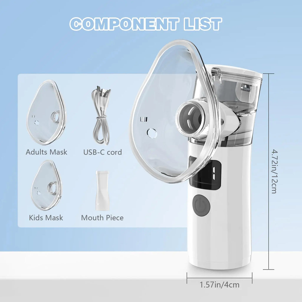 Portable Mesh Nebulizer – Rechargeable Handheld Atomizer Mesh Nebulizer Qst 1 set