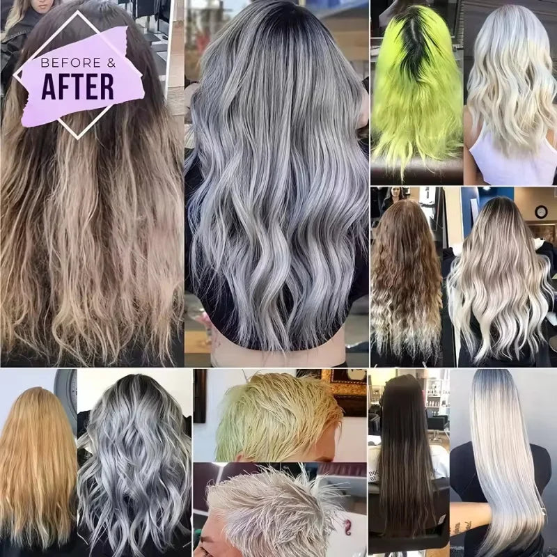 Color-Fixing Purple Shampoo for Gray & Bleached Hair Hair Toning Shampoo Qme