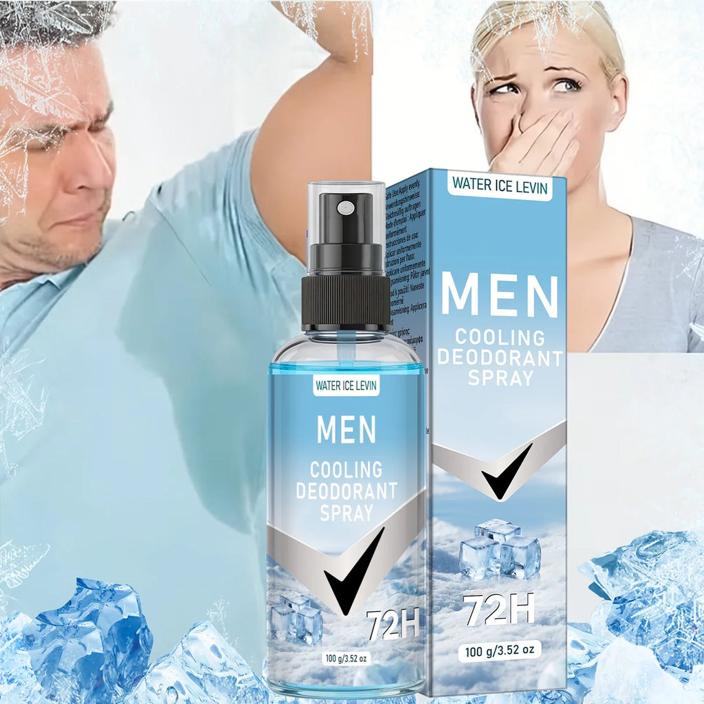 Men's Cooling Deodorant Spray with Niacinamide – 100ml Men's Deodorant Spray Qme