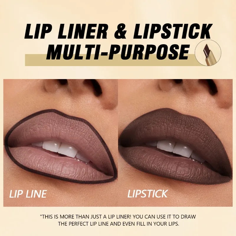 Multi-Color Lip Liner Pen – Angled Tip Lipstick Contour Lip Liner Pen Qme