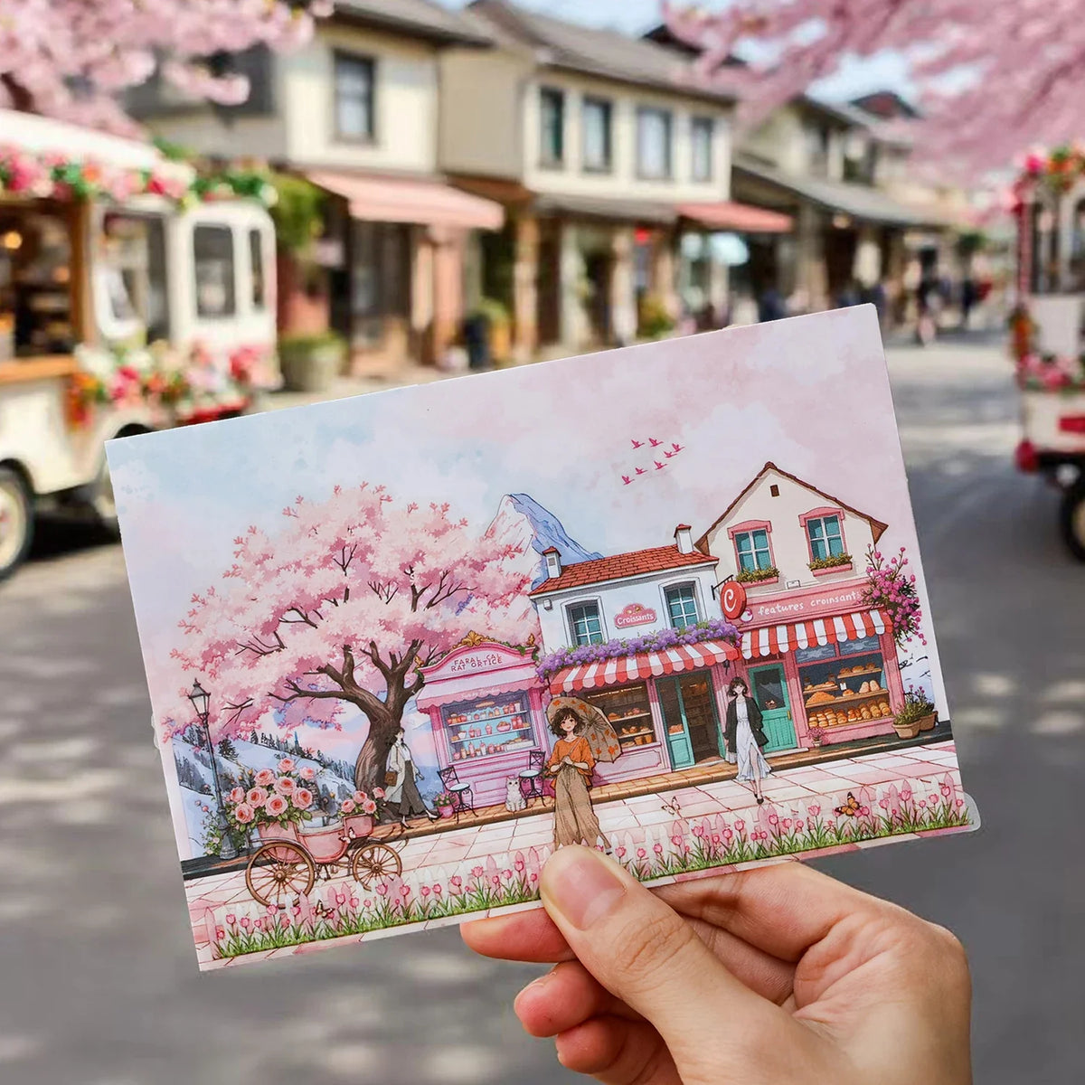 Four Seasons Scenery PET Die Cut Stickers – 3 Sheets Decorative Craft Stickers Qme