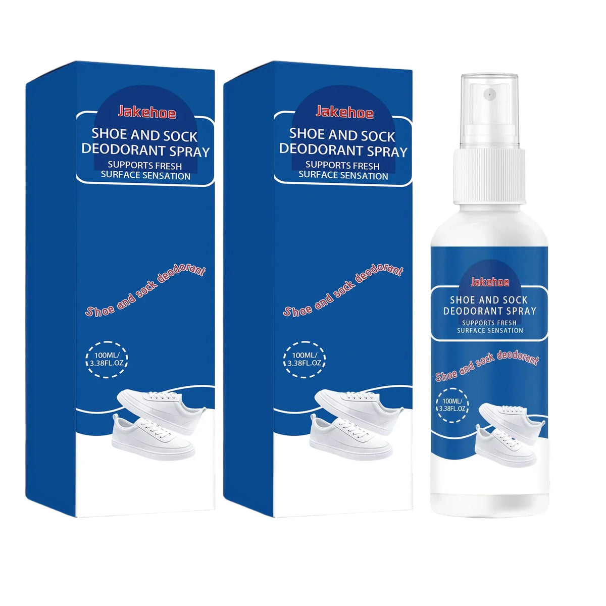 Shoe & Sock Deodorant Spray – Odor Neutralizing Freshener Shoe Deodorant Spray Qme 2 x 100ml Boxed