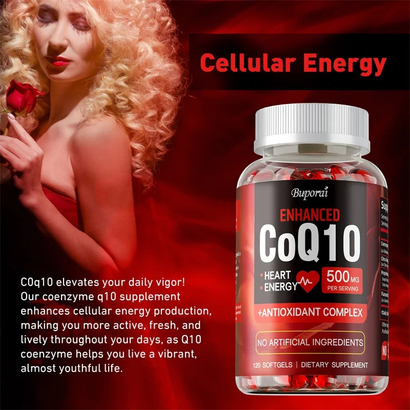 Xemenry CoQ10 500mg – Antioxidant & Energy Supplement CoQ10 Supplement Qst