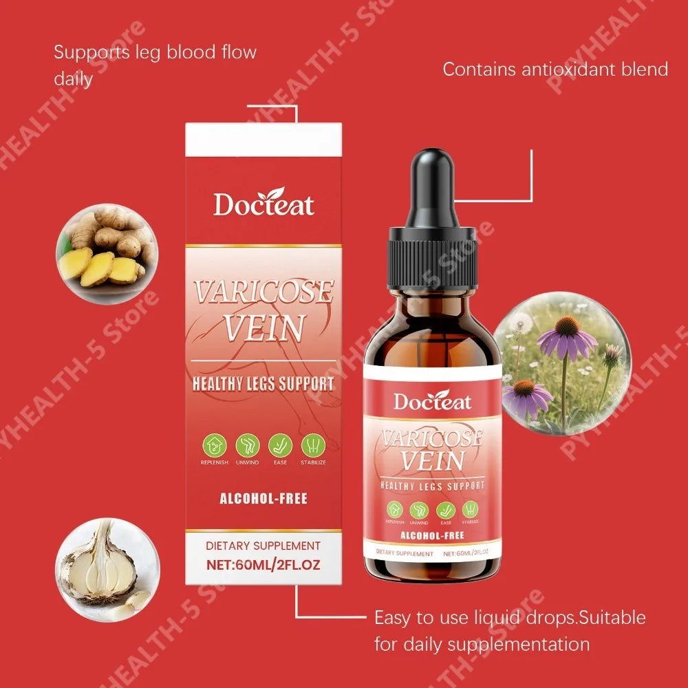 Docteat Immune Support Drops – Vitamin C, D3, Zinc & Elderberry 60ml Liquid Supplement Drops Qst