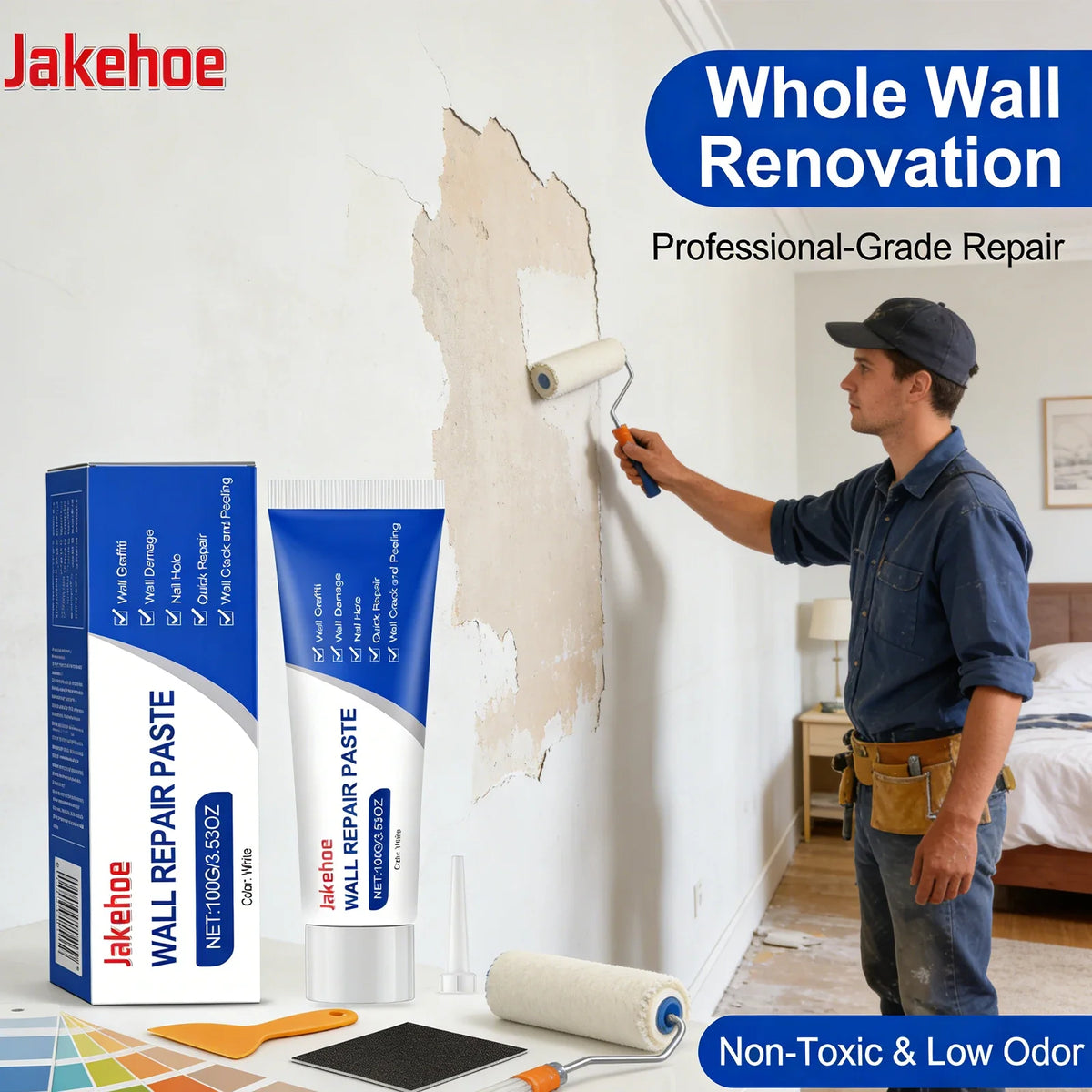 Wall Repair Paste – Fill Nail Holes, Cracks & Damage Wall Repair Paste Qme