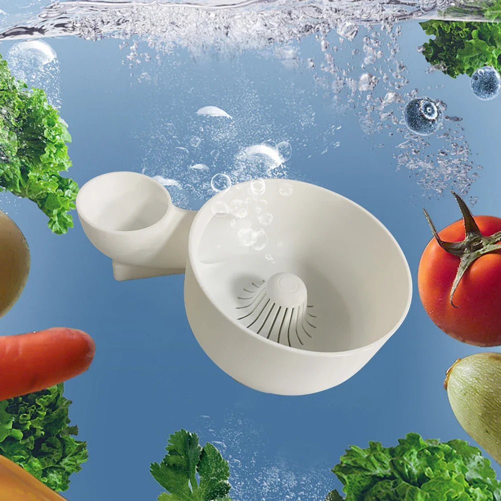 Portable Fruit & Vegetable Wash Bowl Spinning Basket Vegetable Wash Spinner Qme