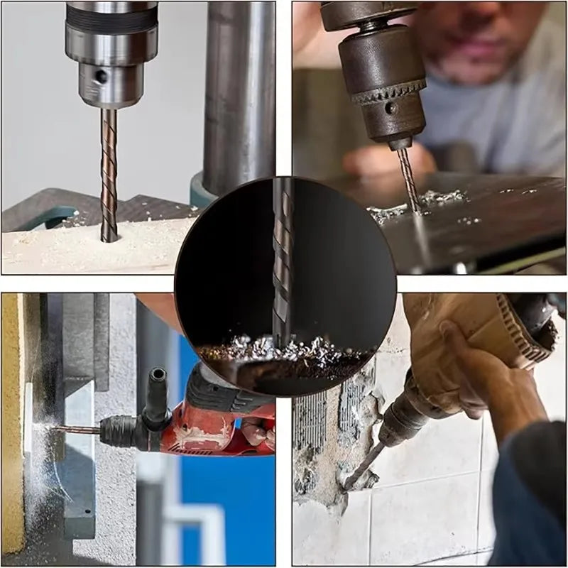 Cross Hexagon Carbide Tile Drill Bits – Glass Ceramic Metal Set Carbide Drill Bit Set Qme