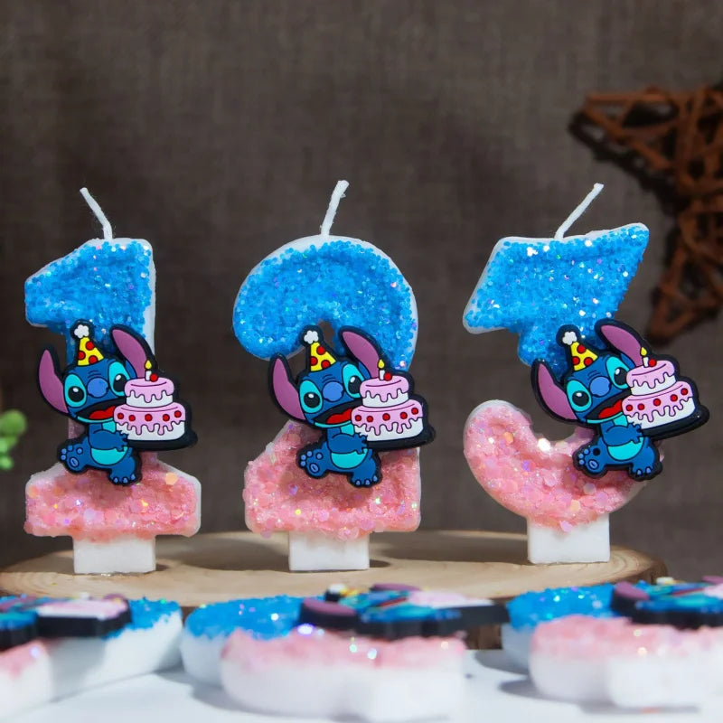 Glittery Digital Number Birthday Cake Candles – 10 Colors Birthday Cake Candles Qme