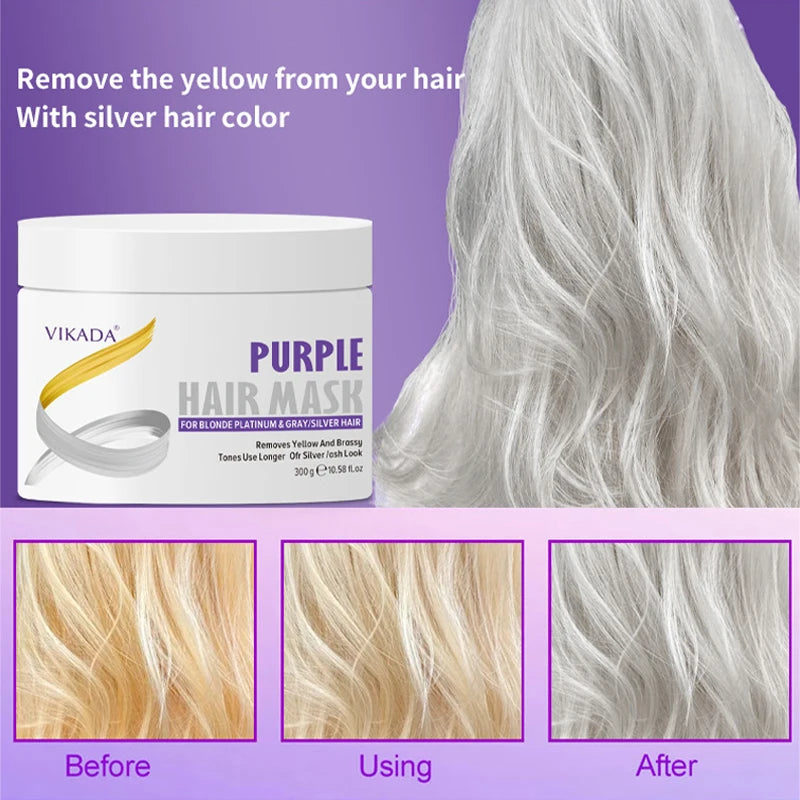 Purple Hair Mask Toning Shampoo – Neutralize Brassiness Purple Hair Mask Qst