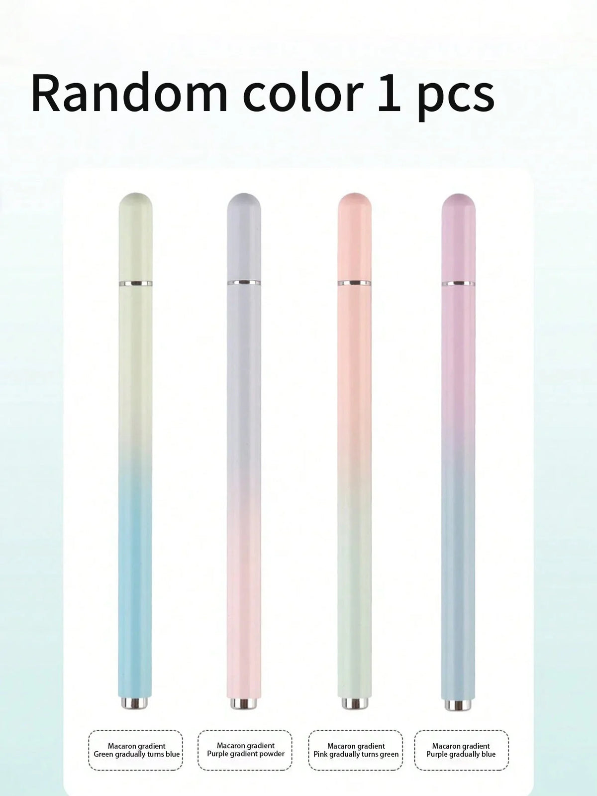 Macaron Gradient Capacitive Stylus Pen – Disc Tip & Magnetic Cap Capacitive Stylus Pen Qme WHITE
