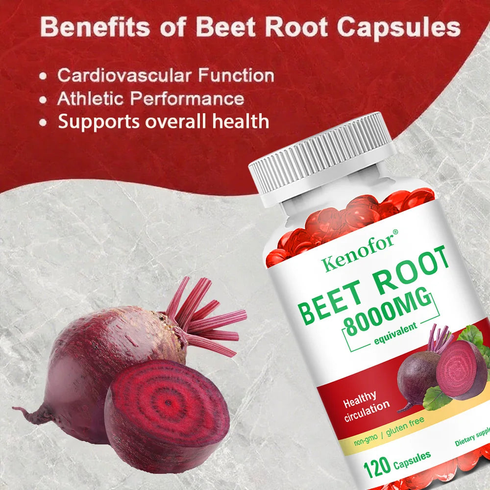 VITALXTRA Beetroot Capsules – Vegan Antioxidant & Energy Support Herbal Supplement Qst
