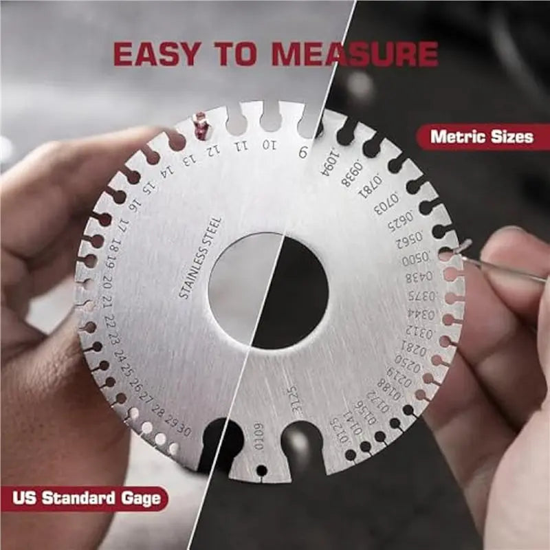 Dual-Sided Stainless Steel Wire & Sheet Metal Thickness Gauge Metal Thickness Gauge Qme