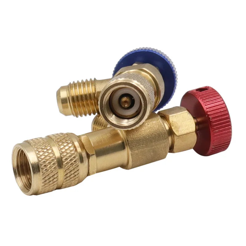 R410A R22 Refrigerant Safety Valve 1/4" AC Charging Adapter Refrigerant Safety Valve Qst