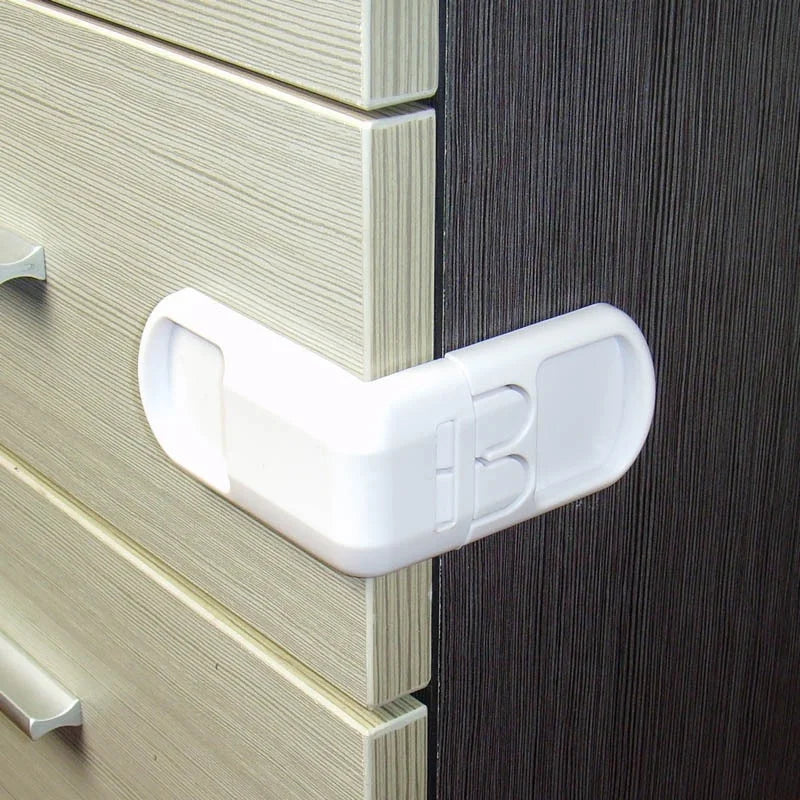 Baby Safety Drawer & Cabinet Locks – Double Snap Child Guard Baby Cabinet Lock Qme