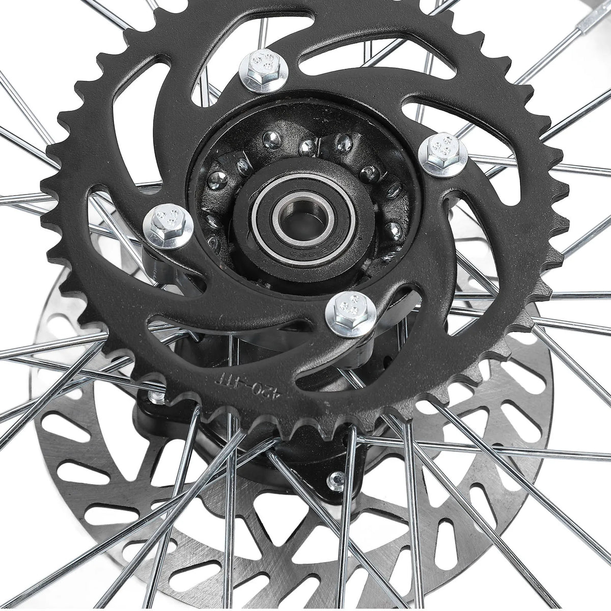 Dirt Bike Rear Wheel Rim Tire Assembly 90/100-14 125CC Dirt Bike Wheel Assembly Qme