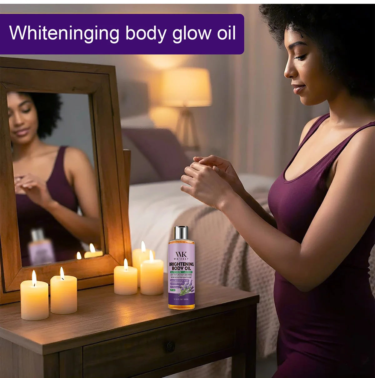 WK'JALY Glutathione & Lavender Brightening Body Oil 300ml Brightening Body Oil Qst