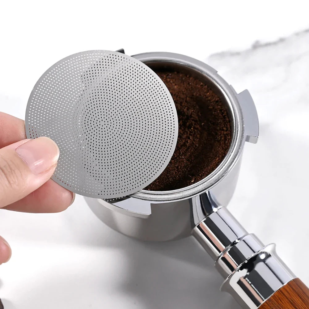 Reusable Espresso Puck Screen 51/53/58.5mm Stainless Steel Espresso Puck Screen Qme