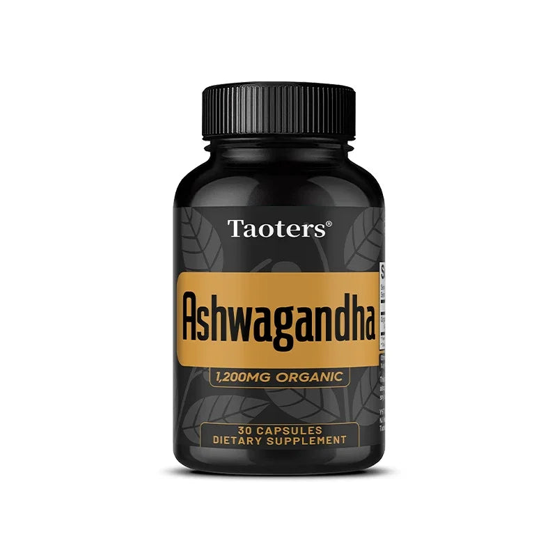 Organic Ashwagandha Capsules – Focus, Energy & Mood Support Herbal Supplement Qst 30 count-1 bottle
