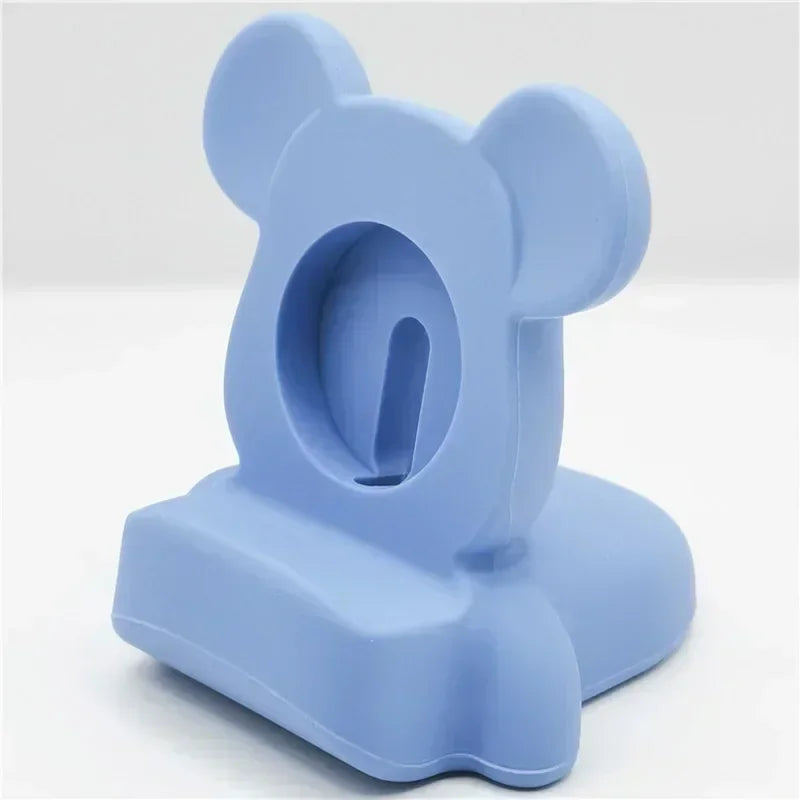 Silicone Desktop Stand for Apple Watch Series 4–10 & SE Apple Watch Stand Qme 02-Light Blue