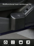 Car Trash Can with Lid – Door-Side Hanging Mini Storage Box Car Trash Can Qme black
