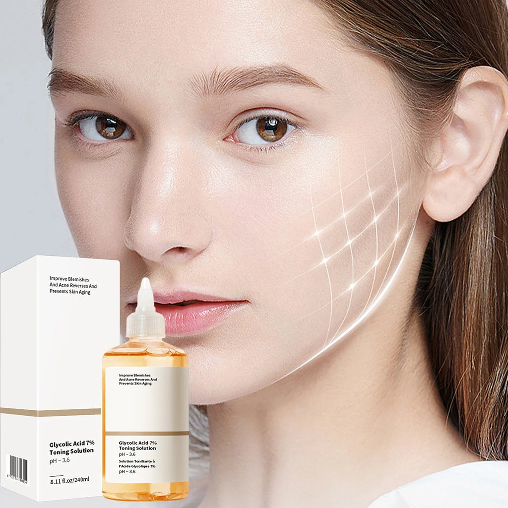 Glycolic Acid 7% Toner – Brighten, Exfoliate & Fade Marks Exfoliating Toner Qme