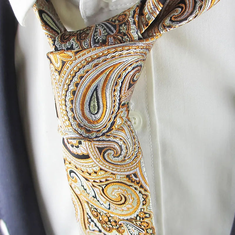 Men's Classical Silk Necktie – Business & Formal Party Tie Silk Necktie Qme