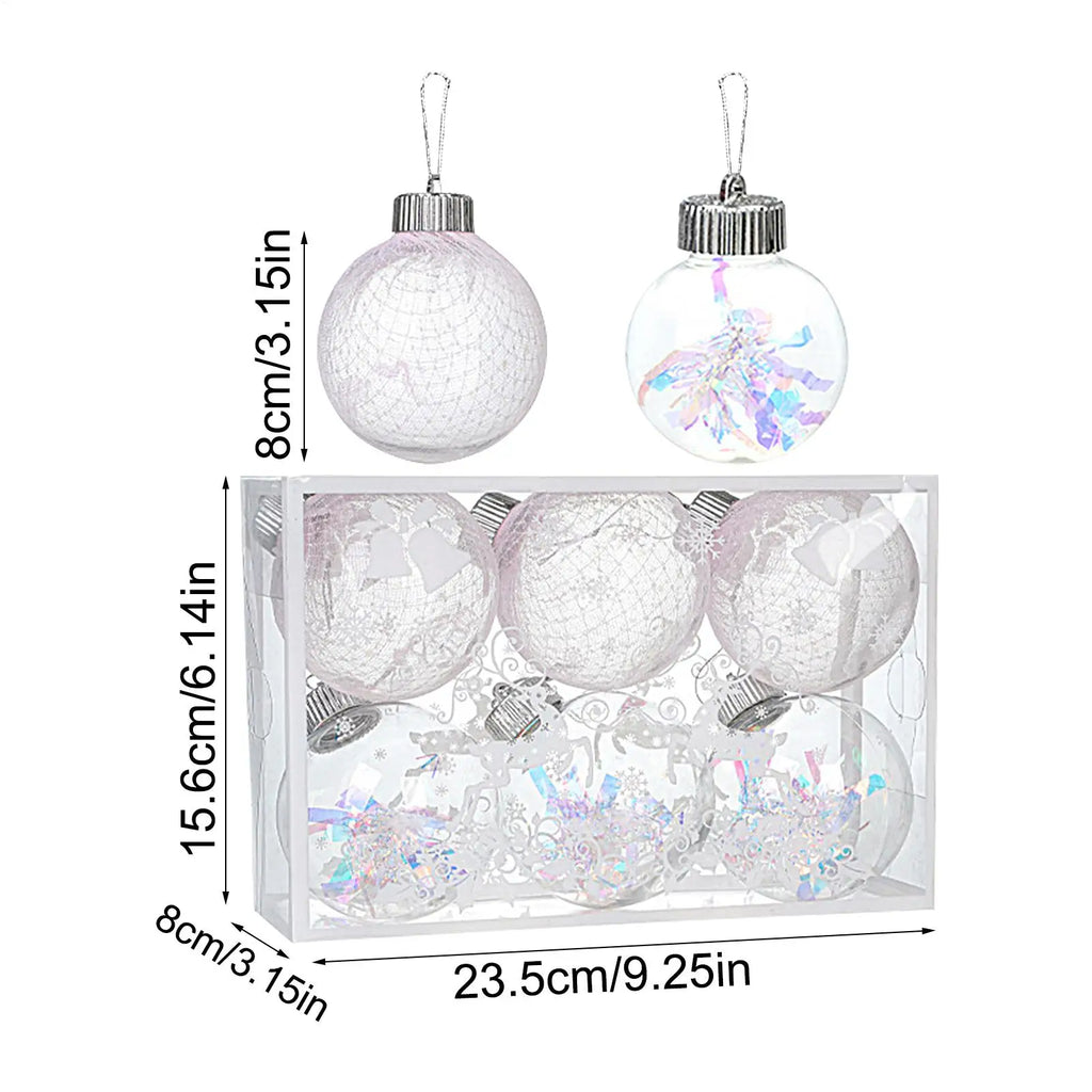 Transparent Christmas Ornament Pendant Balls | Tree & Mall Decor Christmas Ornaments Qme