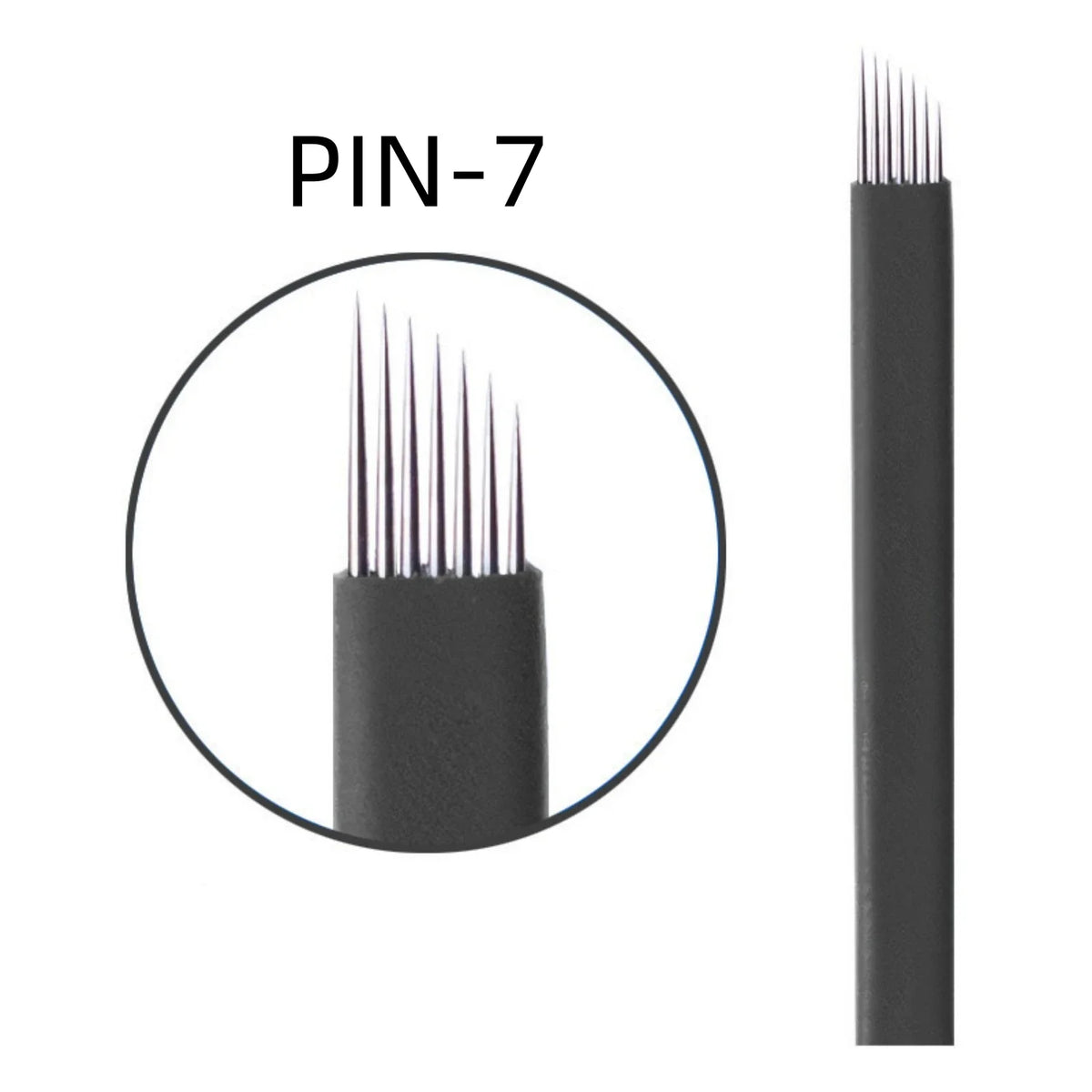 Qme Black Microblading Needles PMU Permanent Makeup Blades Microblading Needles Qme Flex 7pin Lot Of 50PCS