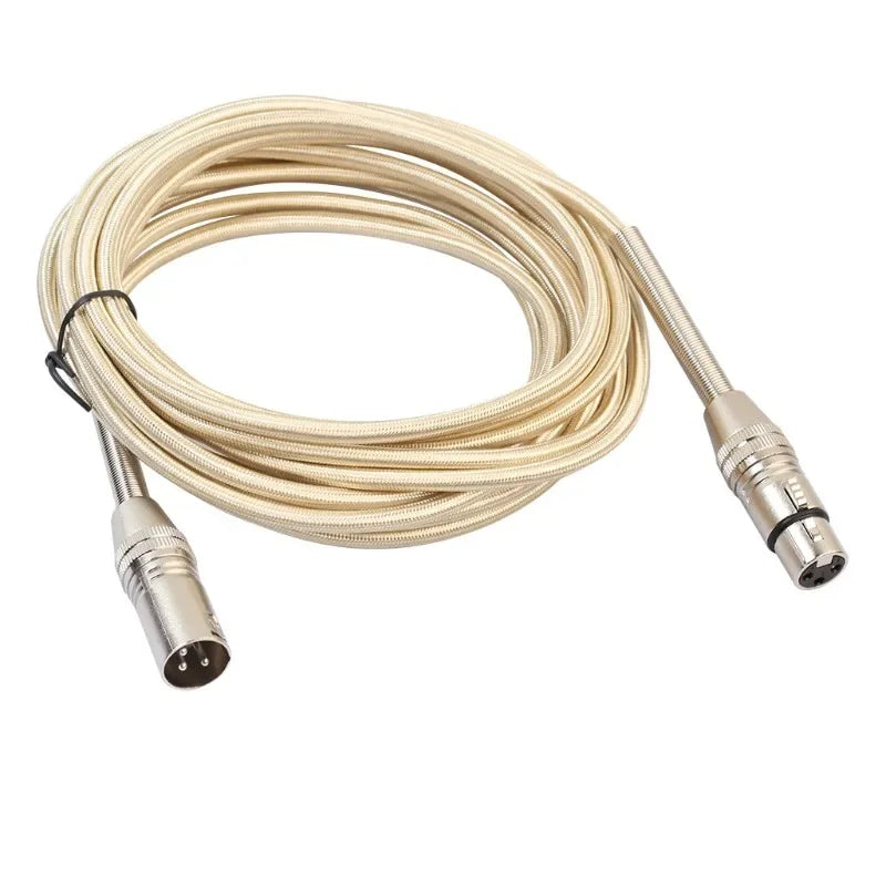 XLR Male to Female Cable – Spring Protection, Foil & Braided XLR Audio Cable Qme 1m