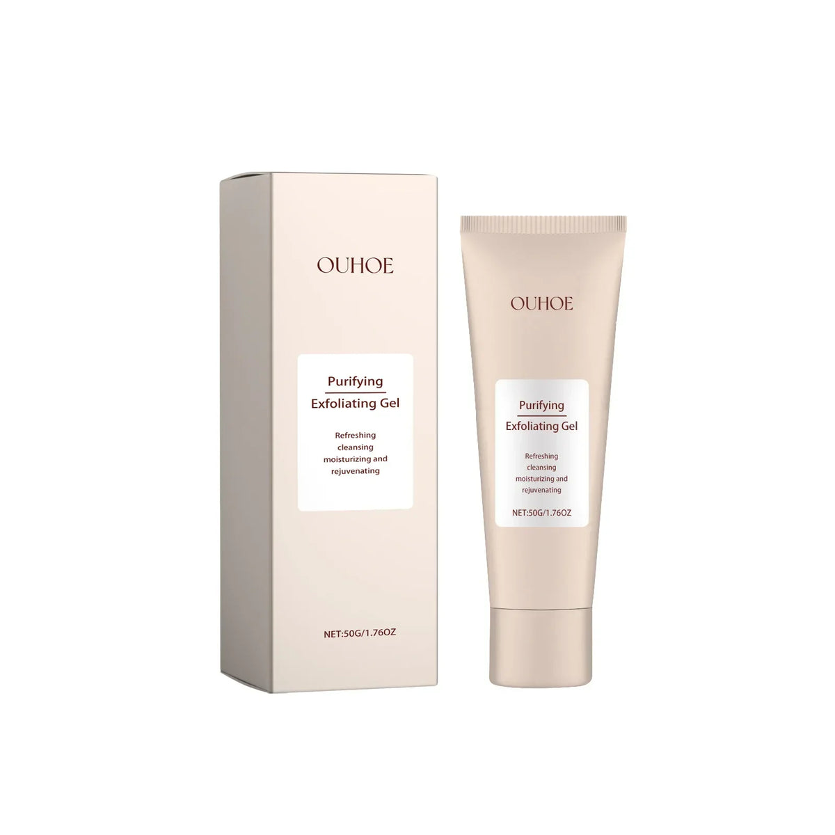 Gentle Exfoliating Face Gel – Pore Cleansing & Skin Smoothing Exfoliating Face Scrub Qme 50g boxed