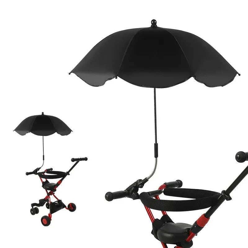 Universal Baby Stroller Umbrella UV Sun Shade Parasol Stroller Sun Shade Qst black