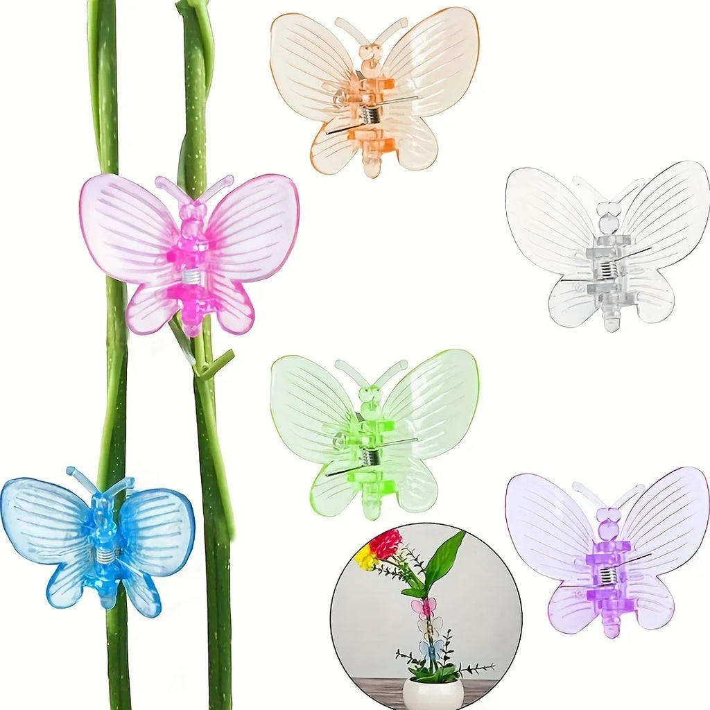 Butterfly Plant Support Clips – Reusable Stem & Vine Clamps Plant Support Clips Qme