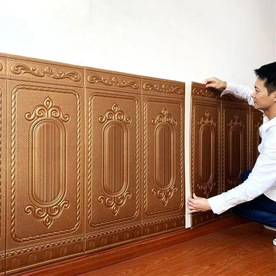 3D Waterproof Wall Panel Surround 70×90cm | Bedroom Décor 3D Wall Panel Qme