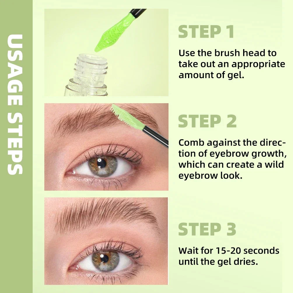 QIBEST Transparent Eyebrow Gel Wax – Waterproof Long-Lasting Eyebrow Gel Wax Qme