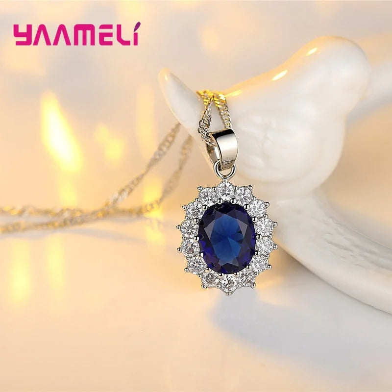 925 Sterling Silver Plated Cubic Zirconia Wedding Jewelry Set Wedding Jewelry Set Qme