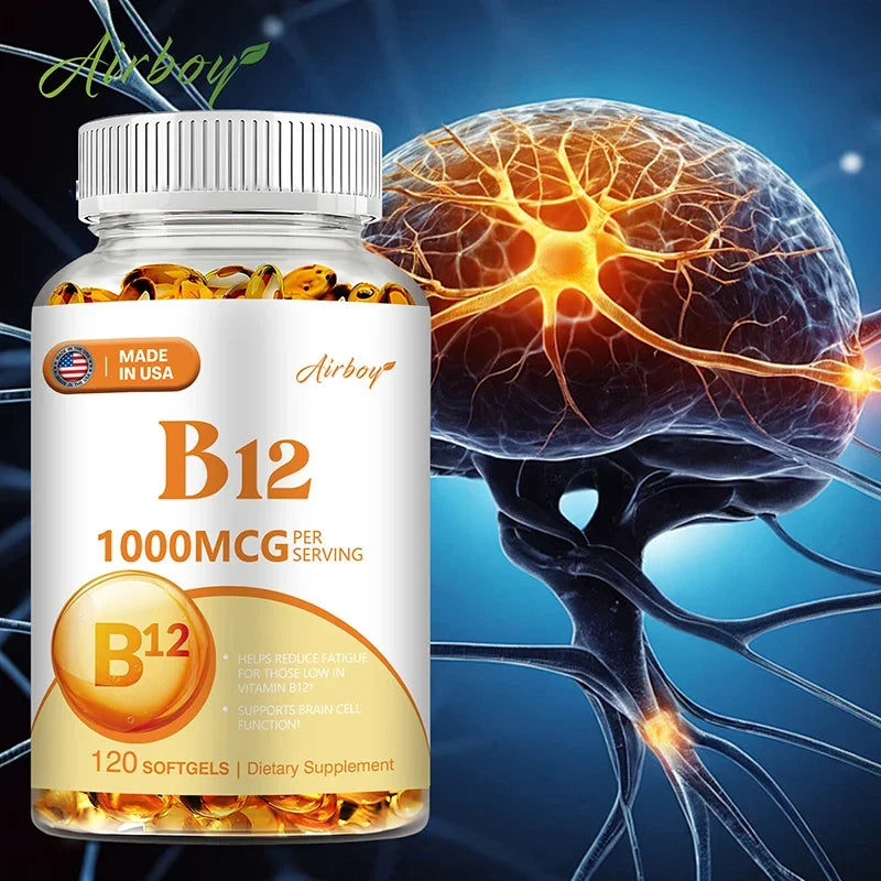 Xemenry Vitamin B12 Capsules – Energy, Mood & Brain Support Vitamin Supplement Qst