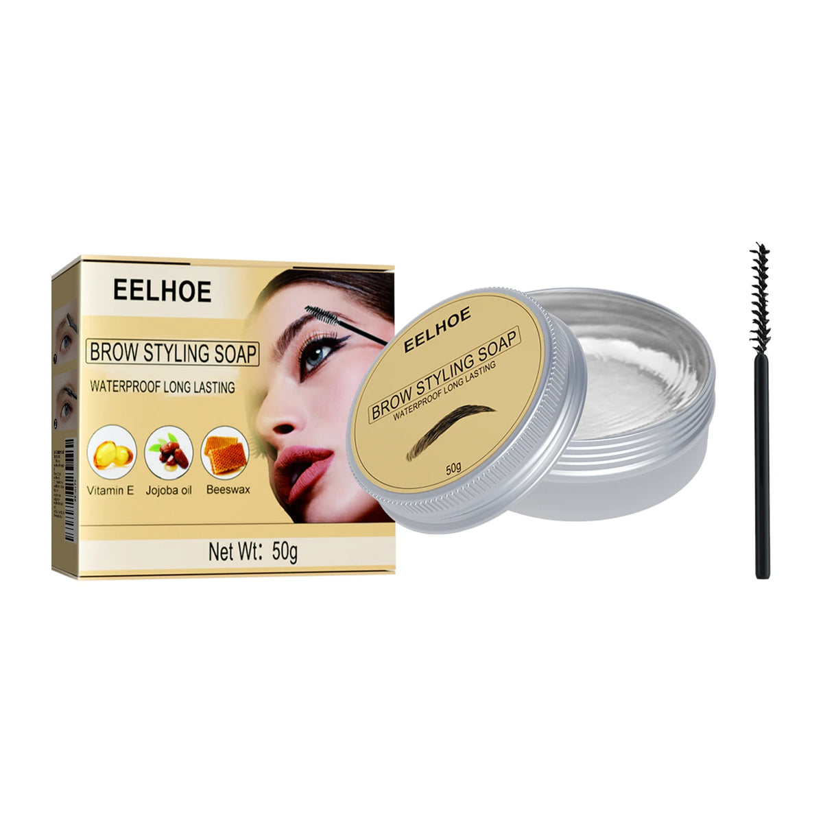 Eelhoe Clear Brow Gel – Smudge-Proof 3D Eyebrow Shaper Eyebrow Setting Gel Qst 1set