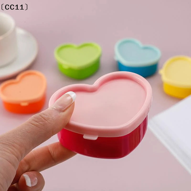Mini Condiment Bottles Flower Heart Shape – Portable Sauce Jars Condiment Bottles Qme