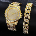 Women's Alloy Fashion Watch – Elegant Jewelry Style Fashion Watch Qme Golden Set