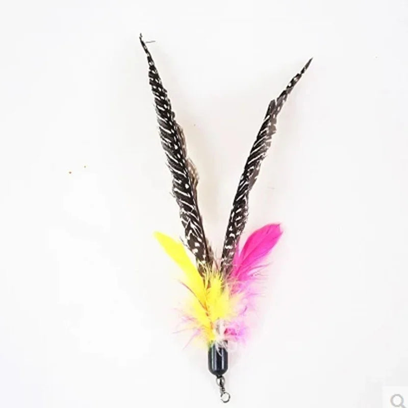 3-Pack Feather Wand Replacement Heads – DIY Cat Teaser Toy Cat Teaser Toy Qme