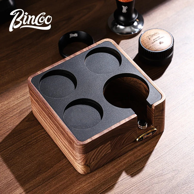 BINCOO 51/58mm Portafilter Storage Base Tamper & Distributor Set Espresso Barista Tool Set Qst
