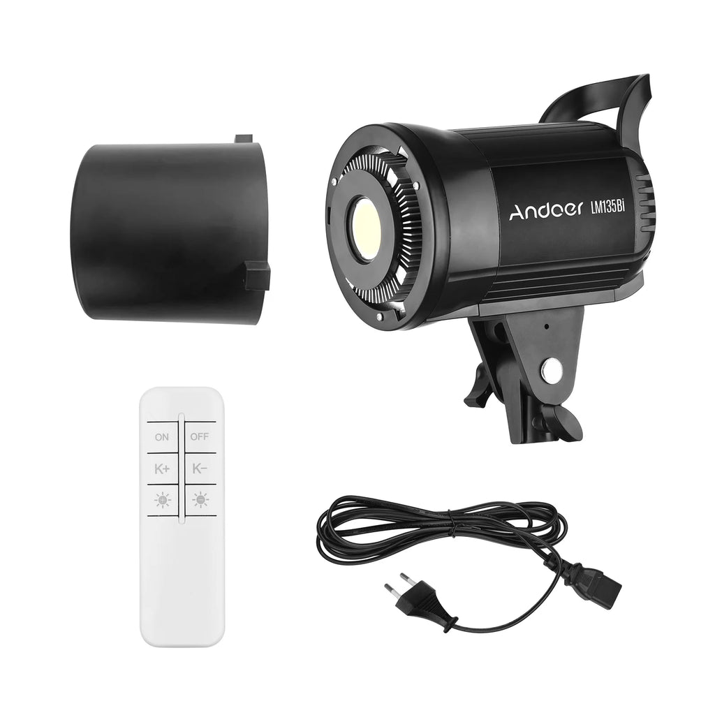 Andoer 135W Bi-Color LED Studio Video Light | Bowens Mount LED Studio Light Qst LM135Bi
