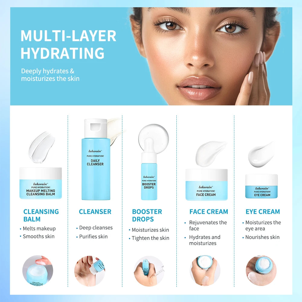 Skincare Mini Kit – Cleanser, Makeup Remover, Moisturiser & Eye Cream Skincare Gift Set Qst