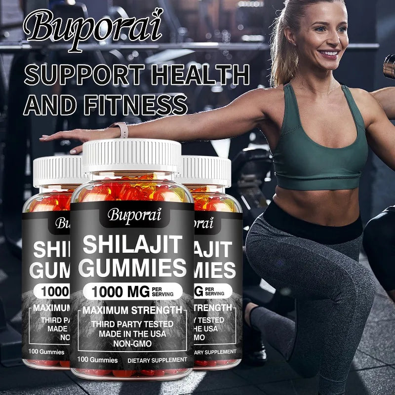 Shilajit Gummies 1000mg – Fulvic Acid & Trace Minerals | Pslalae Wellness Supplement Gummies Qst